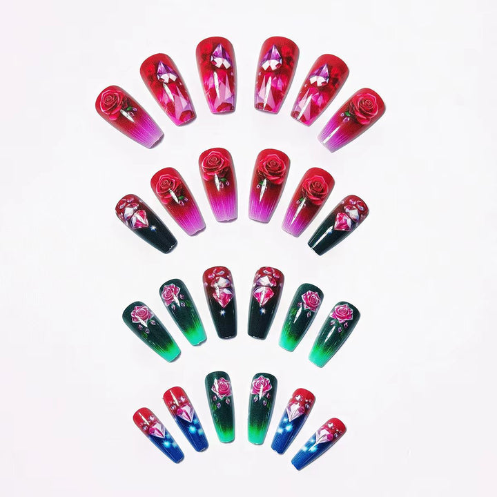 Floral Embellished Nail Art Bowlift