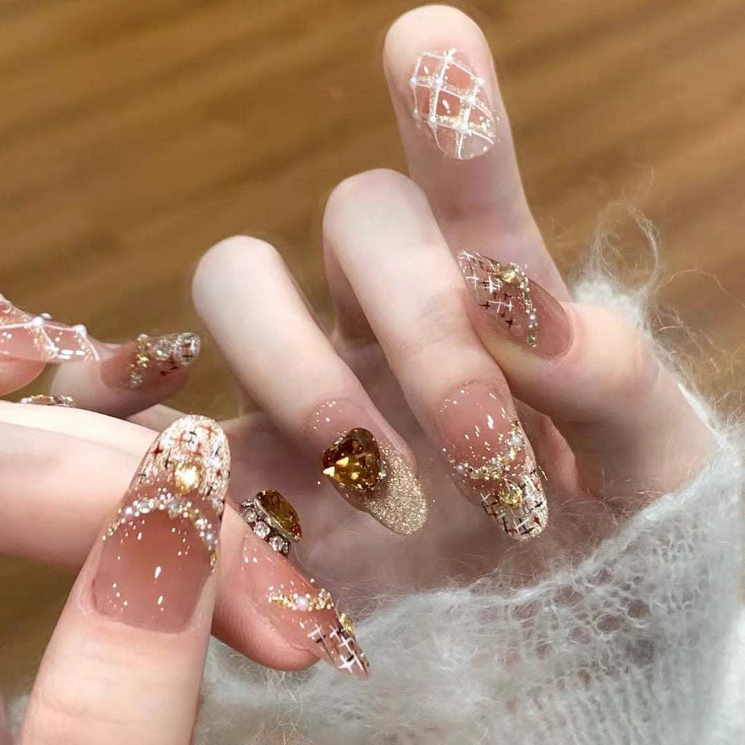 Decorative Press-On Nail Set Bowlift 1787394845
