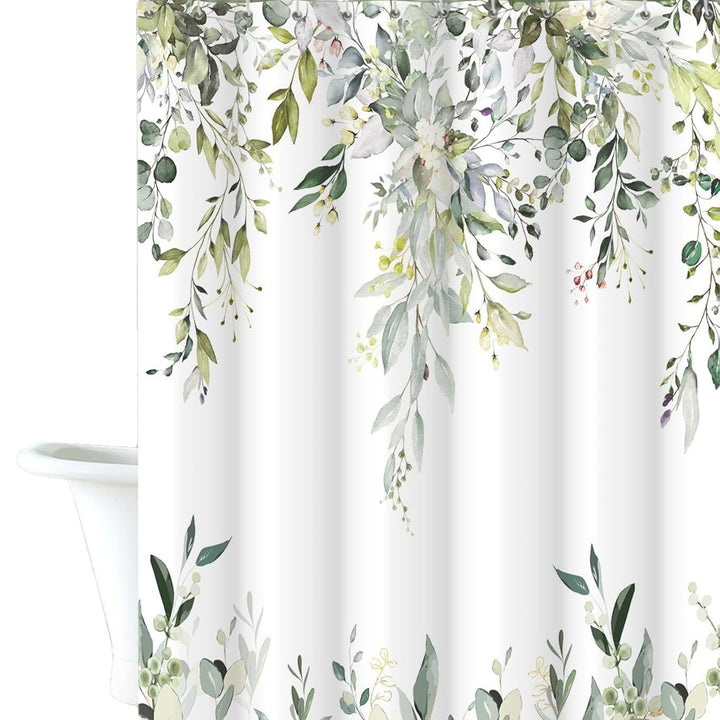 Floral Print Shower Curtain Bowlift