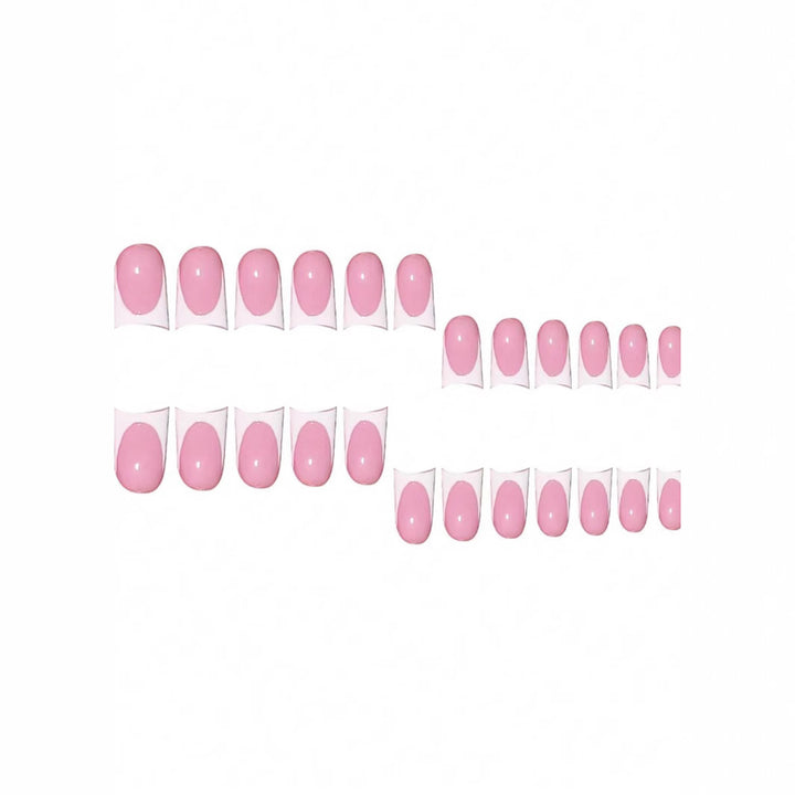 Stylish French Tip Press-On Nails Bowlift