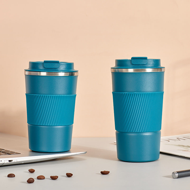 Insulated Stainless Steel Travel Coffee Tumbler with Leakproof Lid and Carry Strap Bowlift
