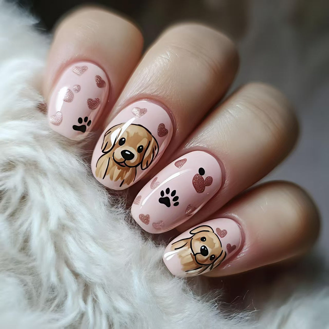 Playful Dog-Themed Nail Art Bowlift