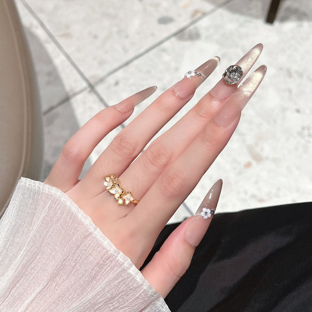 Elegant Acrylic Press-On Nail Art Bowlift