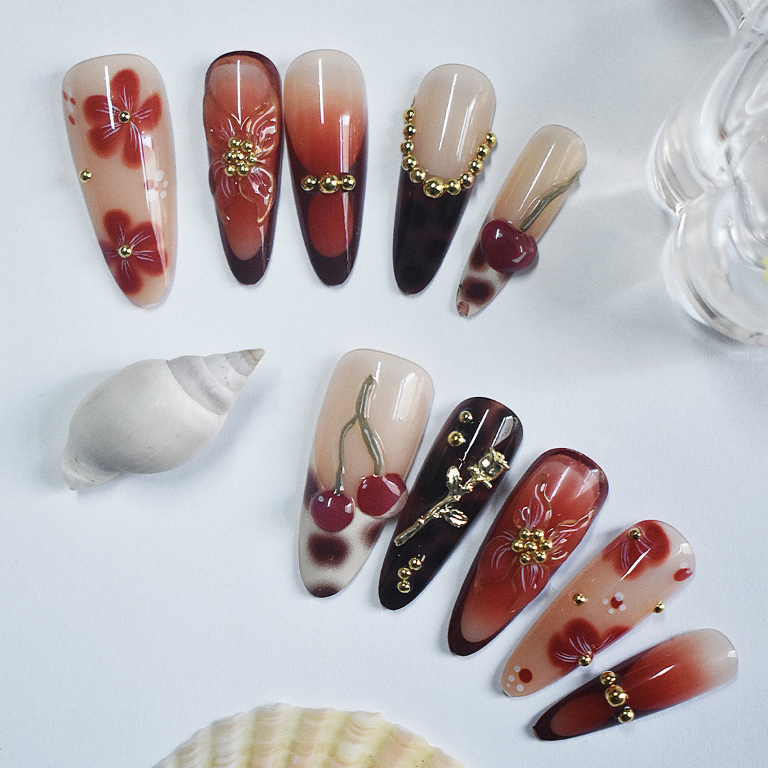 Premium Decorative Press-On Nails Bowlift