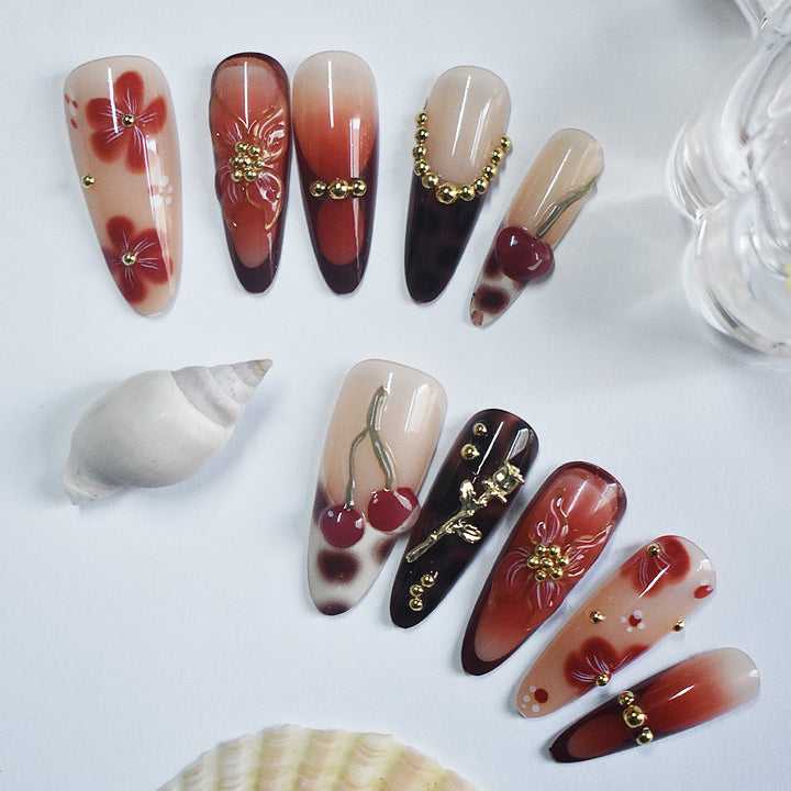 Premium Decorative Press-On Nails Bowlift