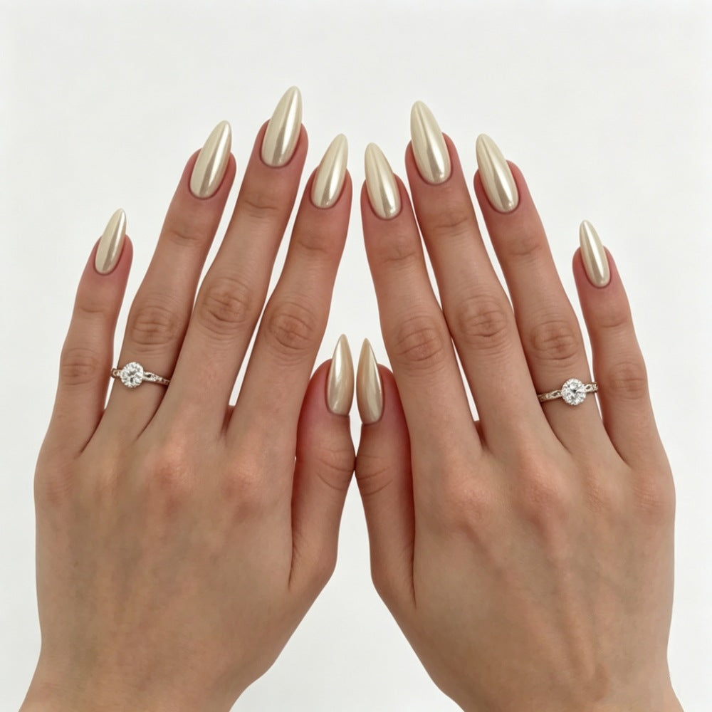 Chic Almond-Shaped Press-On Nail Set Bowlift
