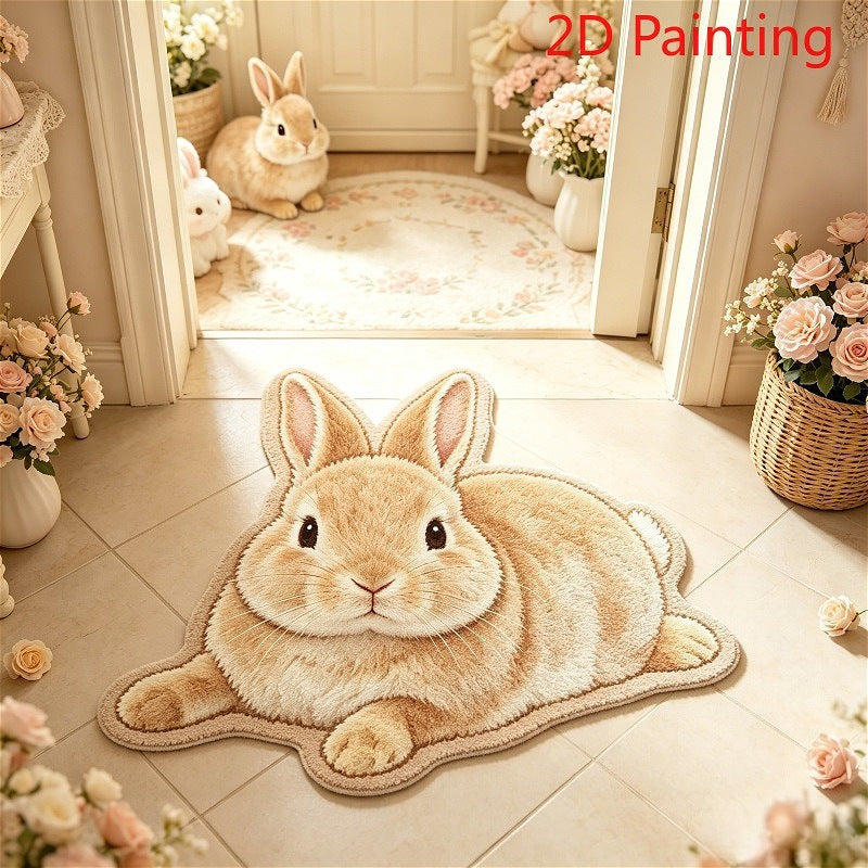 Rabbit-shaped Decorative Rug
