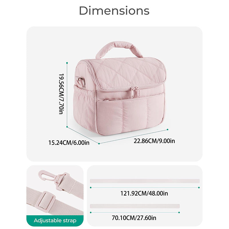 Quilted Insulated Lunch Bag