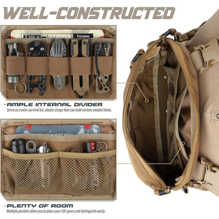 Multifunctional Tactical Shoulder Bag Bowlift