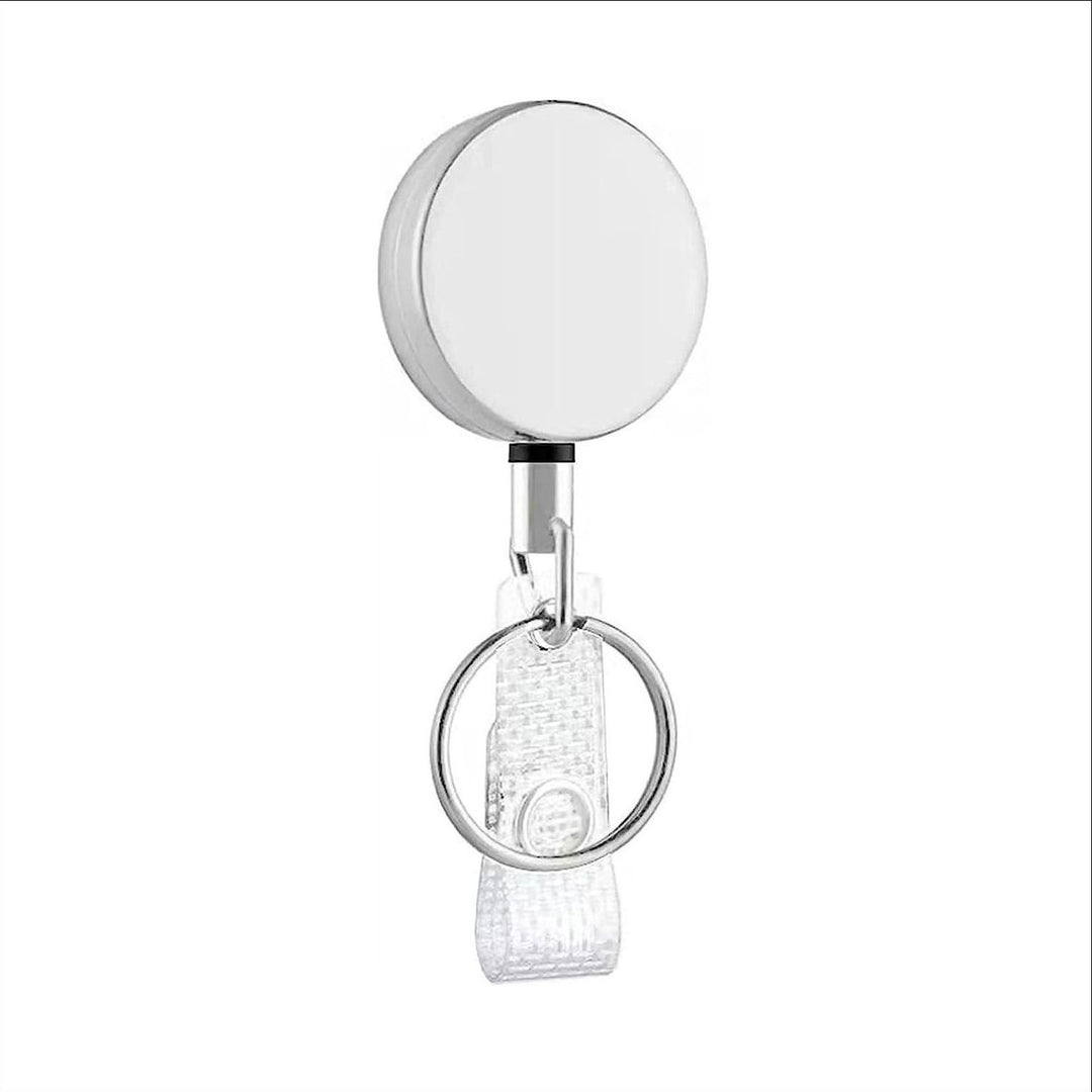 Retractable Metal Clip ID Badge Reel and Clear Card Holder Set Bowlift