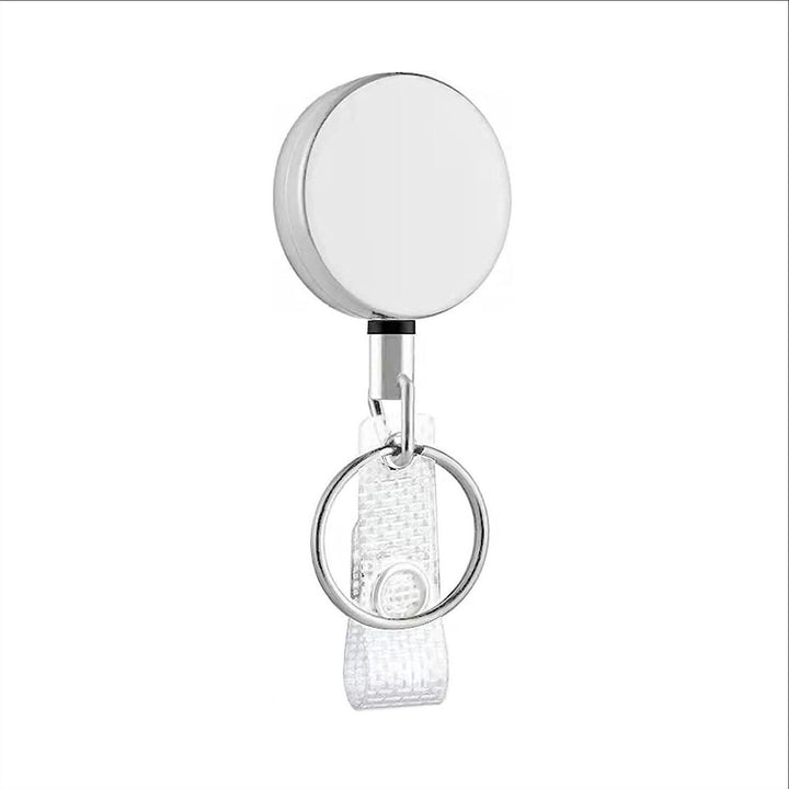 Retractable Metal Clip ID Badge Reel and Clear Card Holder Set Bowlift