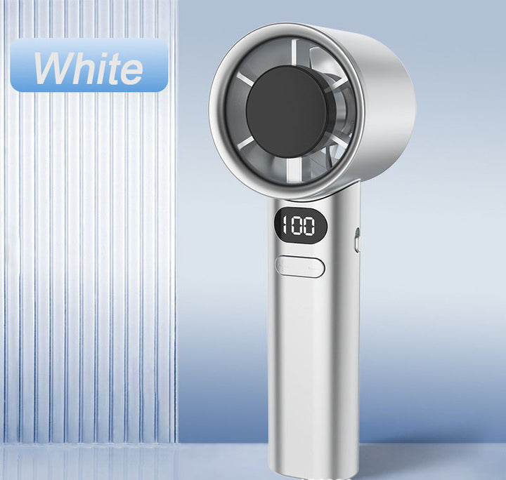 Women Portable Hand Fan with Digital Speed Display Bowlift