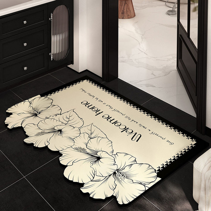 Elegant Floral Entrance Mat
