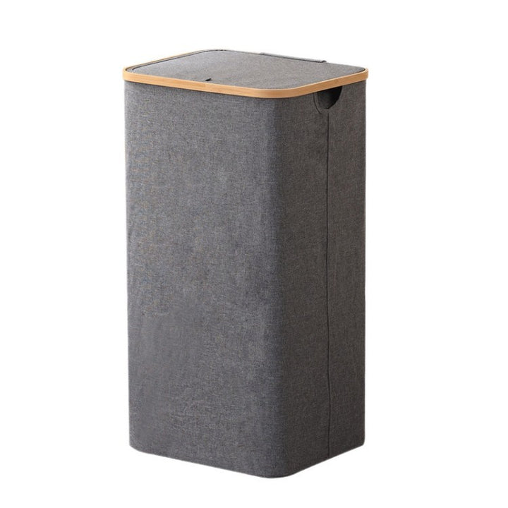 Elegant Laundry Container Made of High-Quality Textile with Bamboo Frame Bowlift
