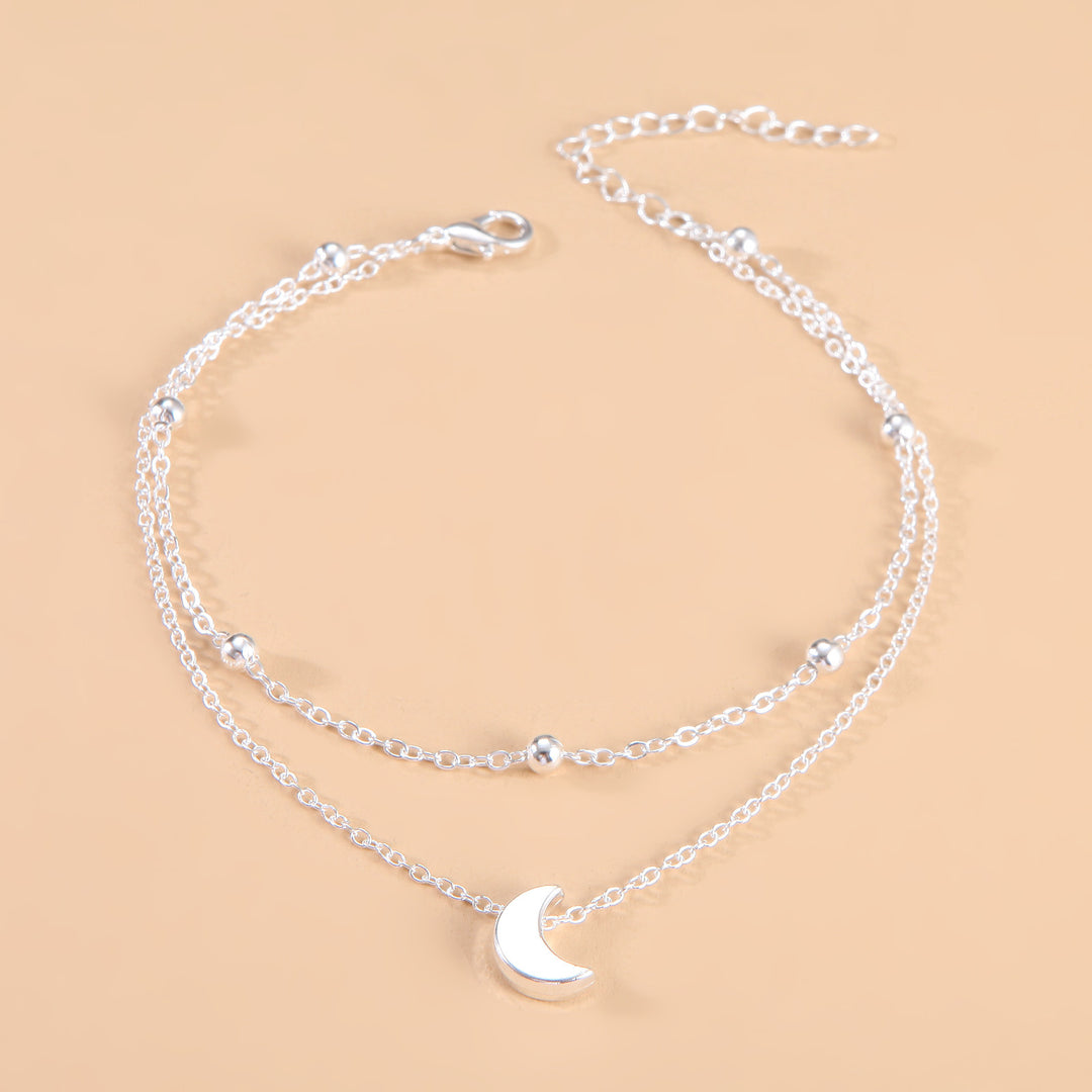 Celestial Moon Charm Anklet Bowlift