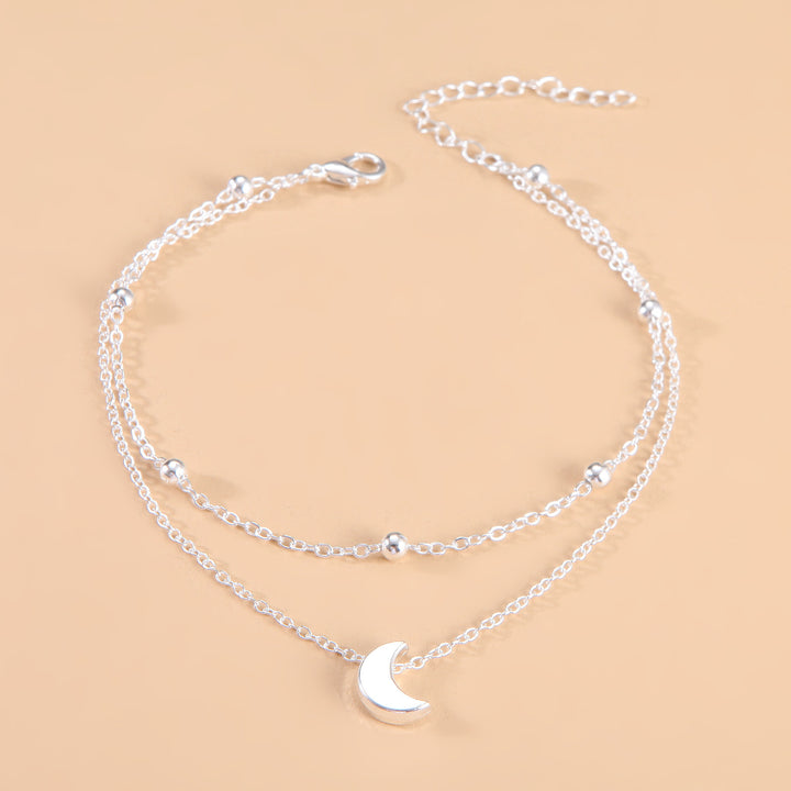 Celestial Moon Charm Anklet Bowlift