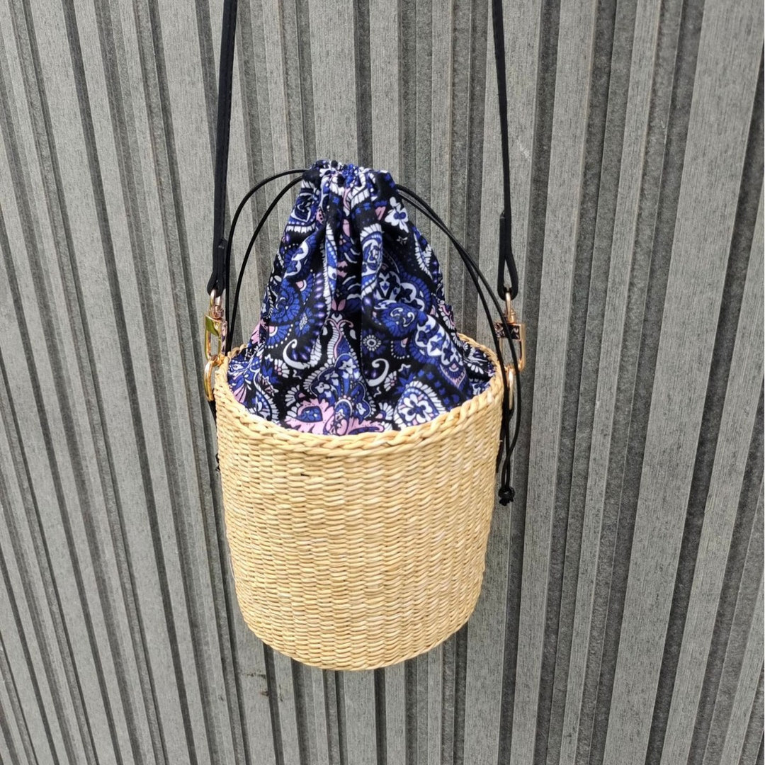 Bohemian Chic Woven Basket Bag Bowlift