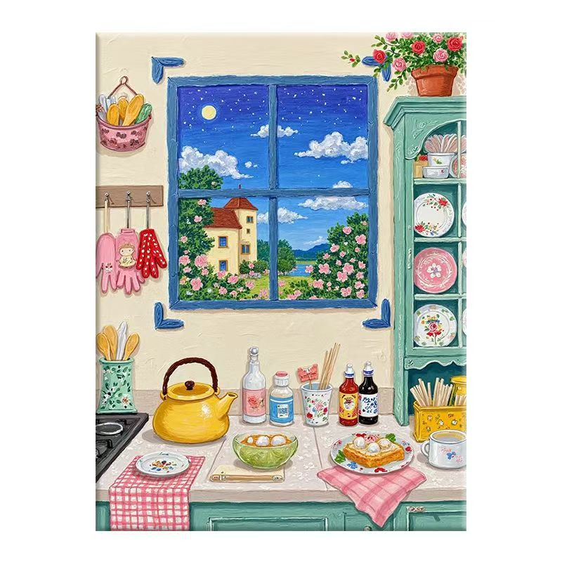 Kitchen-Themed Decorative Canvas Art Bowlift