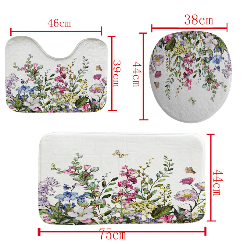 Leafy Botanical Themed Bathroom Ensemble Bowlift