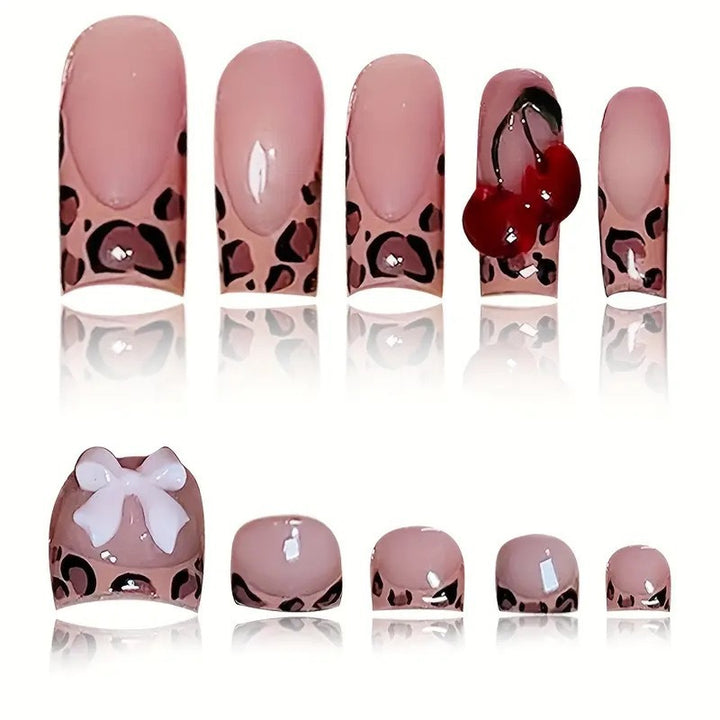 Artistic Press-On Nail Art Set Bowlift