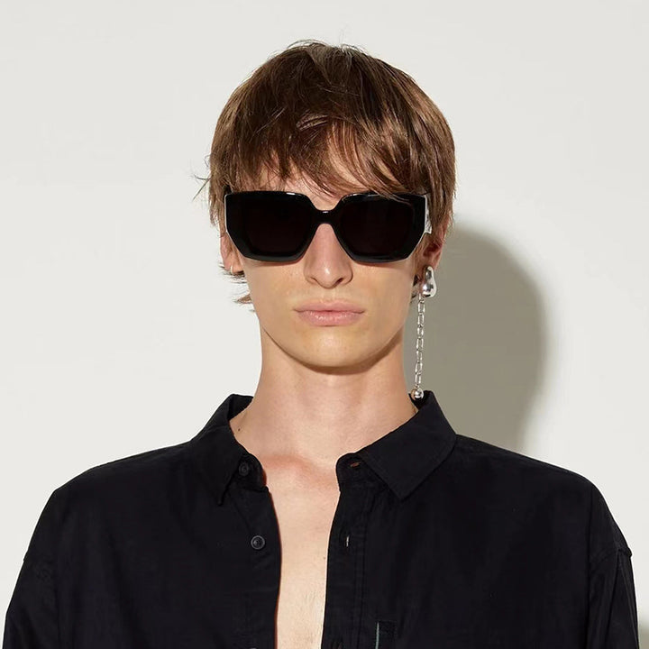 Women modern geometric sunglasses with striking frame Bowlift