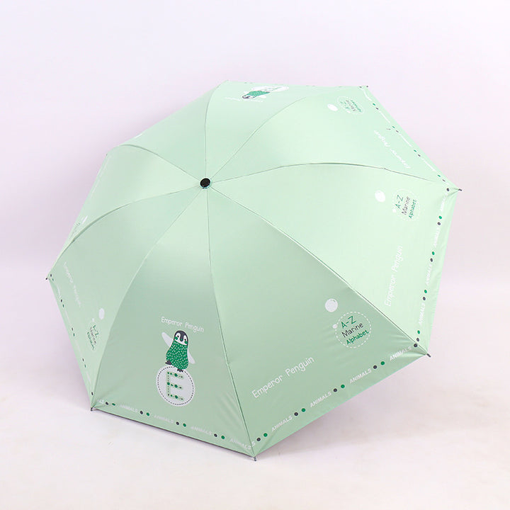 Women's Folding Umbrella with Fun Animal Design Bowlift