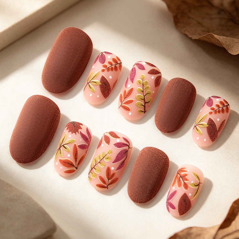 Artistic Autumn-Inspired Nail Art Bowlift