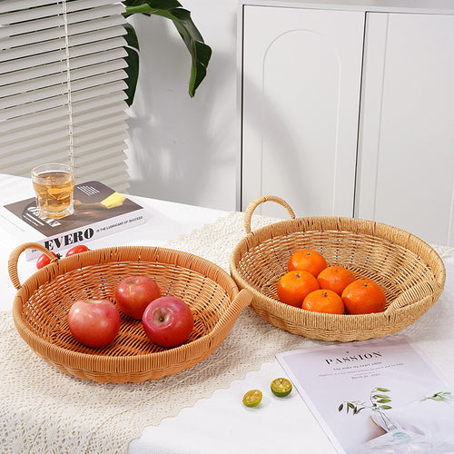 Handwoven Round Serving Basket Bowlift