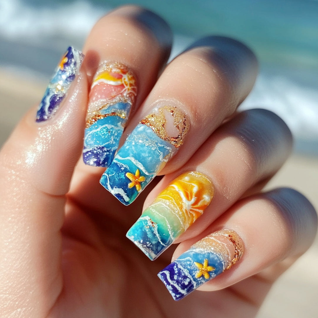 Creative nail art with maritime design Bowlift