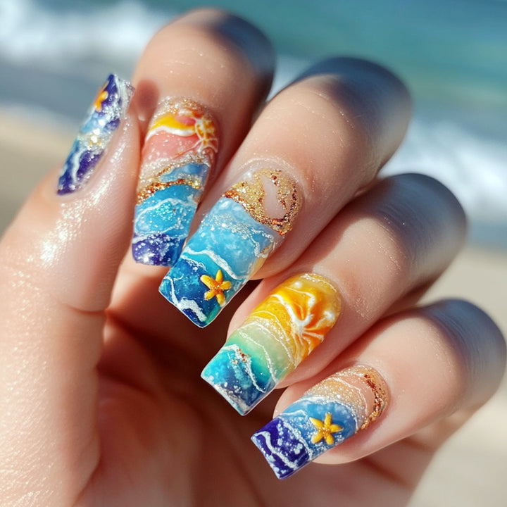 Creative nail art with maritime design Bowlift