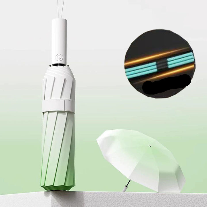 Women's Automatic Folding Umbrella with Innovative Wind Resistance Bowlift