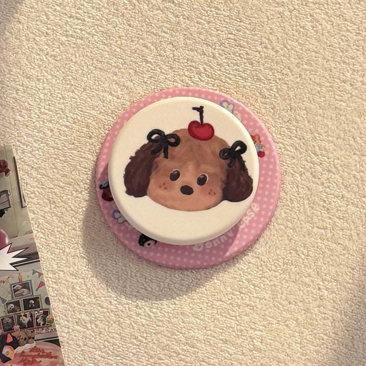 Decorative smartphone finger holder in dog design Bowlift
