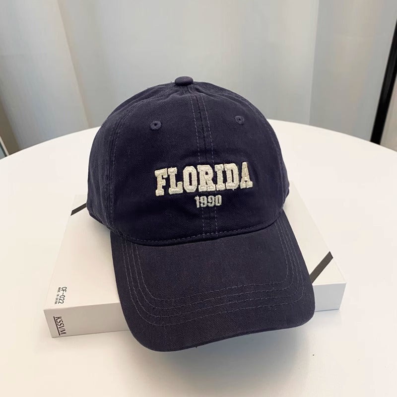 Men's Embroidered Cotton Adjustable Baseball Cap Bowlift