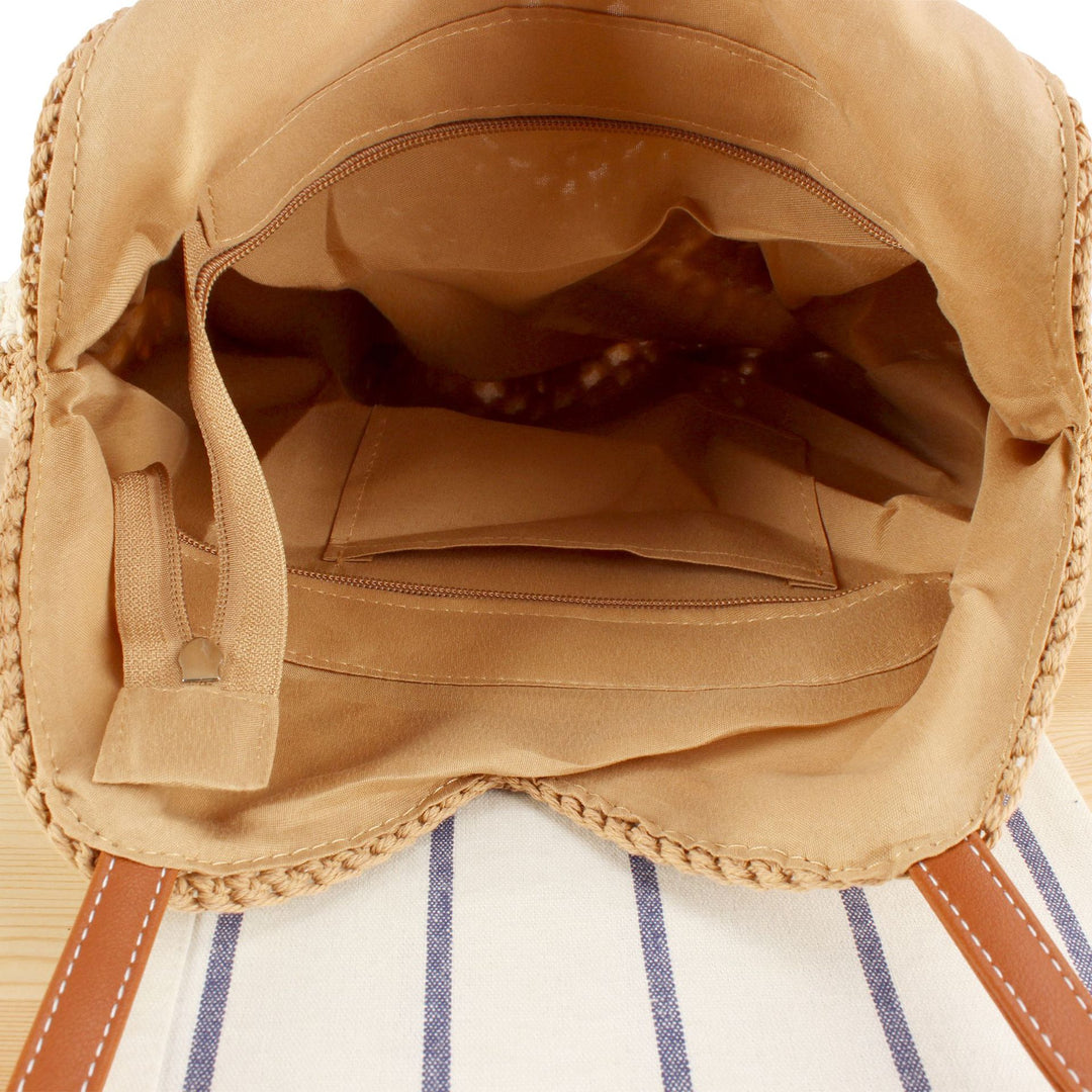 Handbag Made of Handmade Macramé with Textured Pattern Bowlift