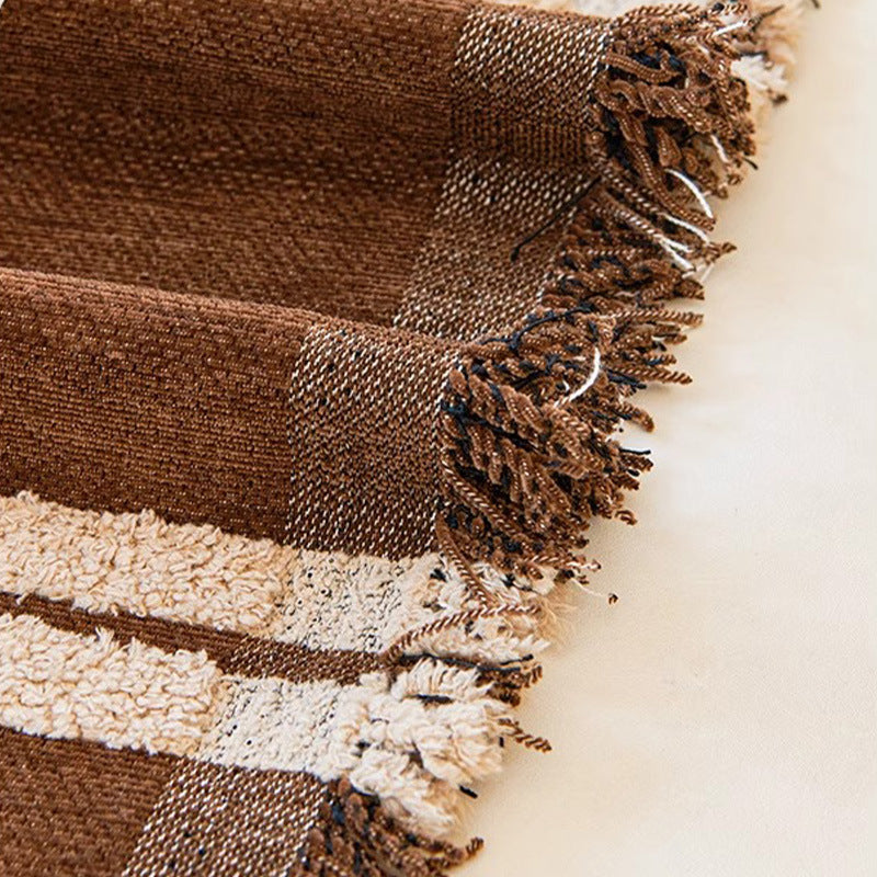 Elegant Striped Sofa Throw Blanket