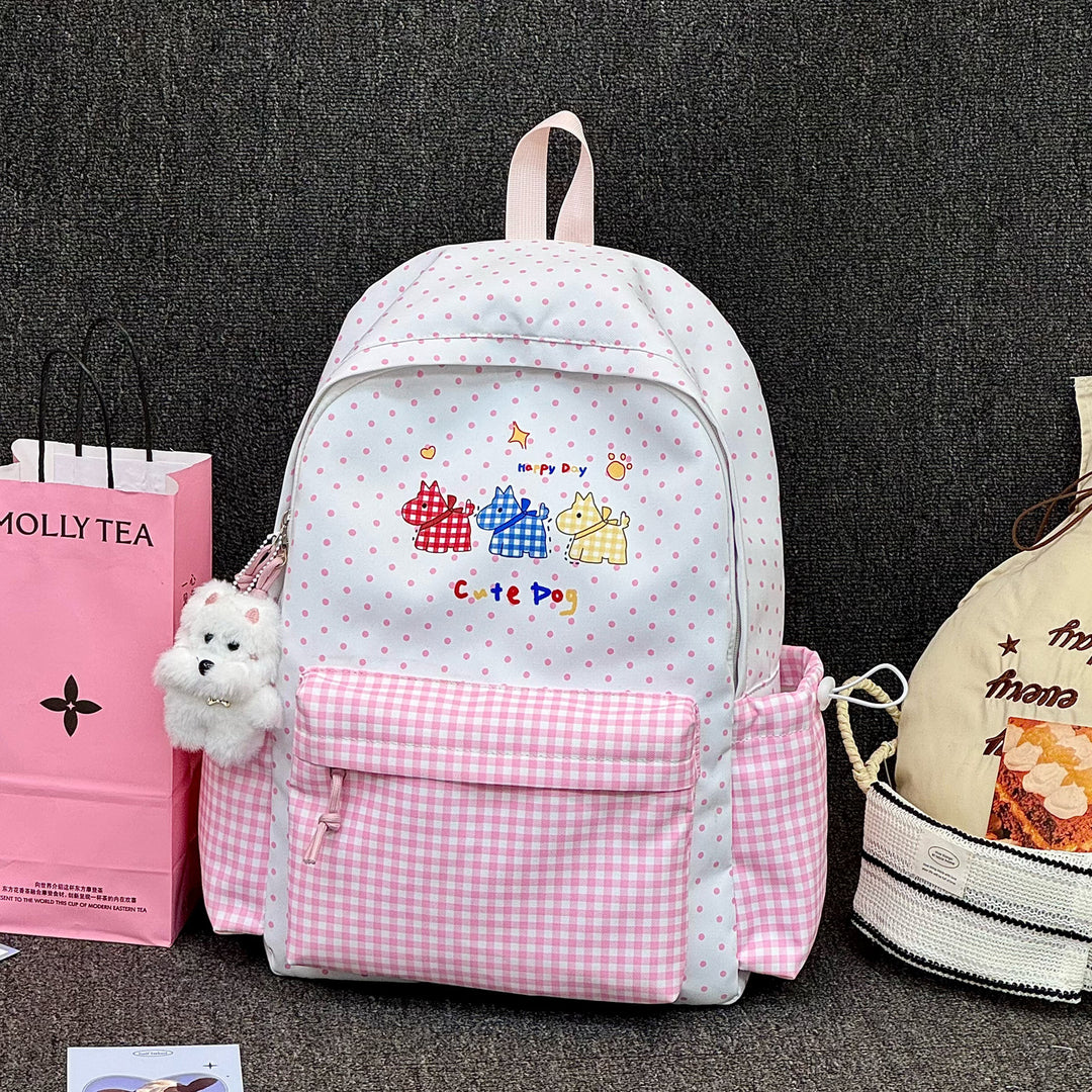 Adorable Illustrated Dog-Themed Backpack