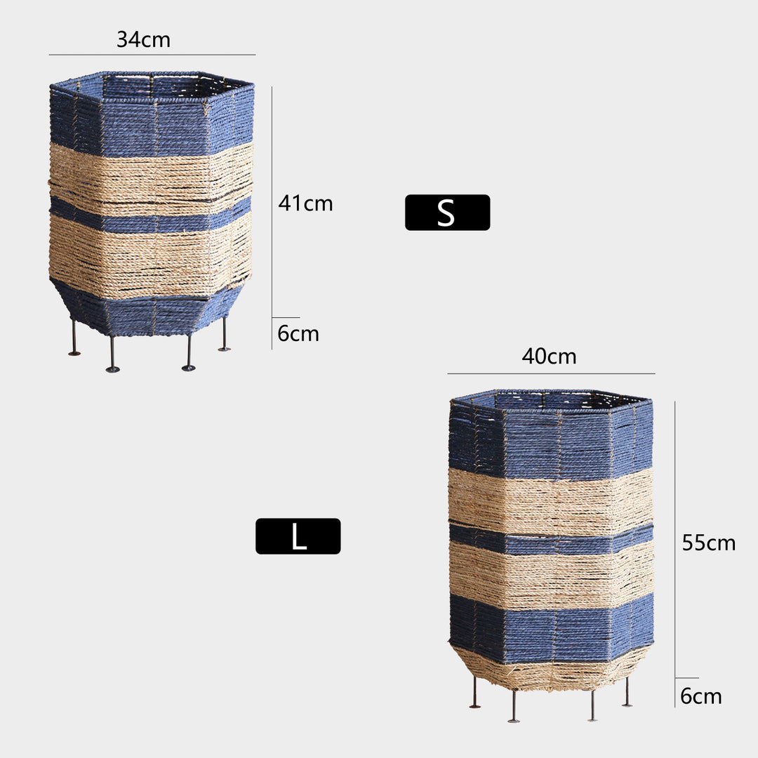 Stylish laundry basket made of rattan with metal legs Bowlift