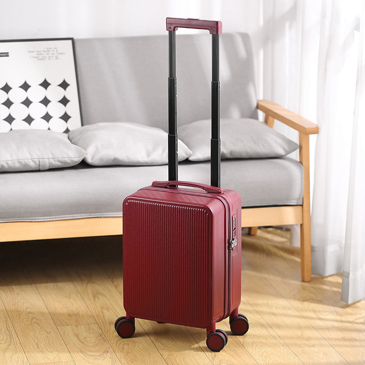 Unisex Compact Ribbed Hard Shell Carry-On Luggage Bowlift