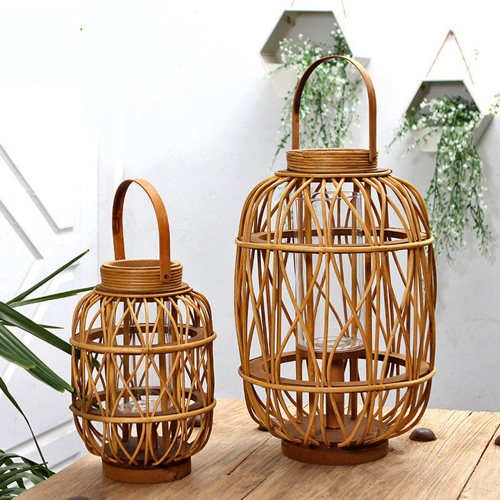 Elegant Handmade Lantern Made of Natural Materials Bowlift
