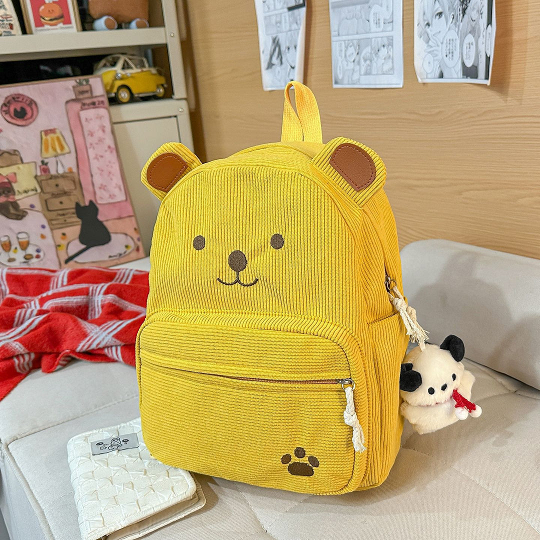 Backpack with Cute Bear Design and Practical Compartments Bowlift