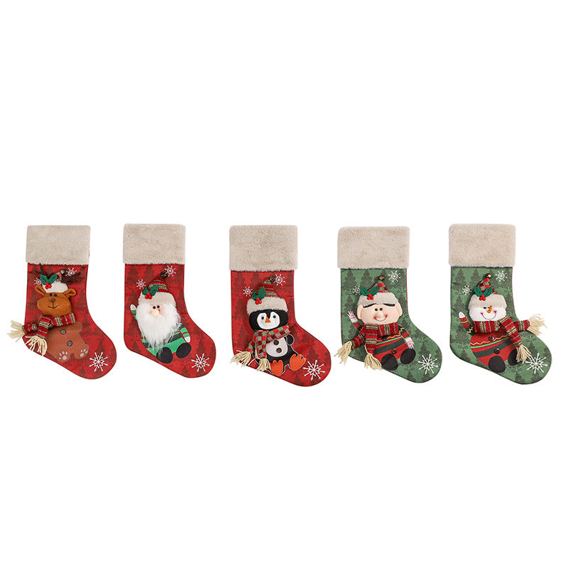 BowLift | Christmas Socks Gift Bag Christmas Tree Hanging Ornaments Candy Bag