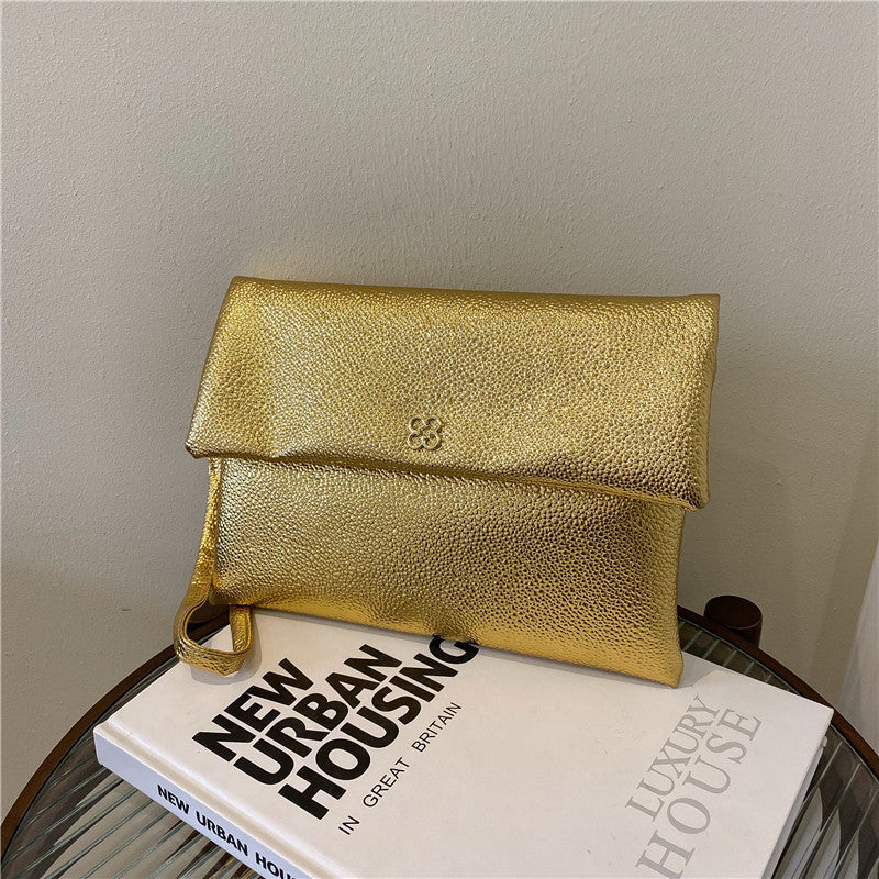 Elegant Textured Wristlet Clutch Bowlift