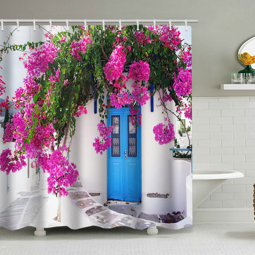 Floral Lane-Inspired Shower Curtain Bowlift