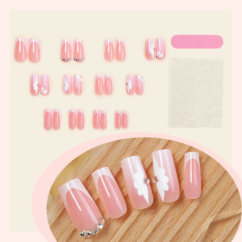 Floral Decorative Press-On Nails Bowlift