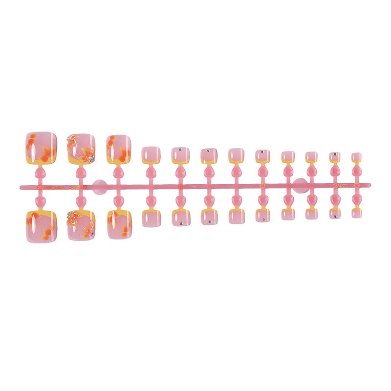 Floral Design Press-On Nail Art Set Bowlift