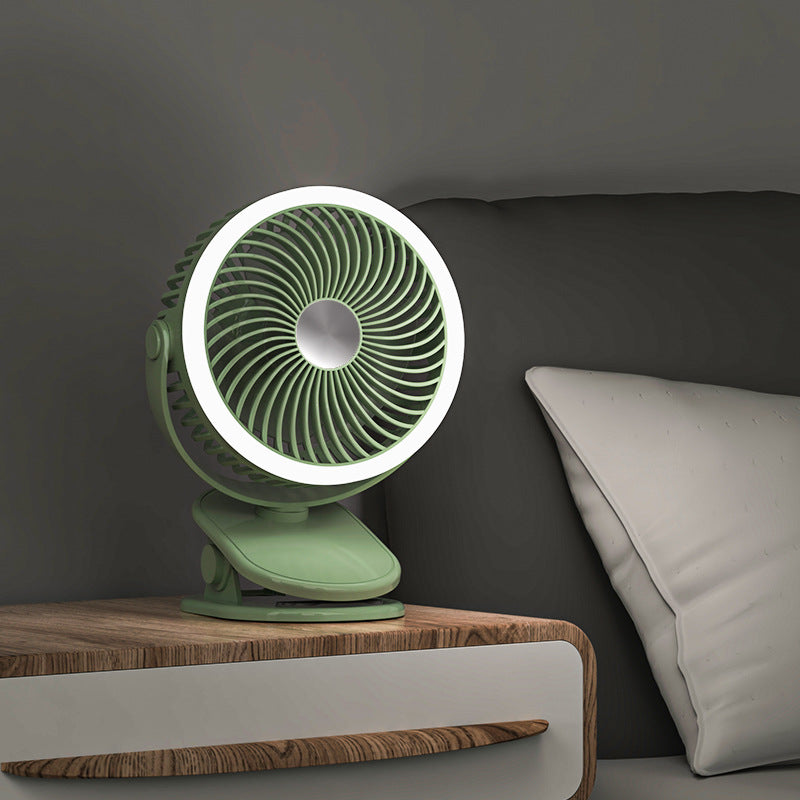 Ladies table fan with integrated LED lighting Bowlift