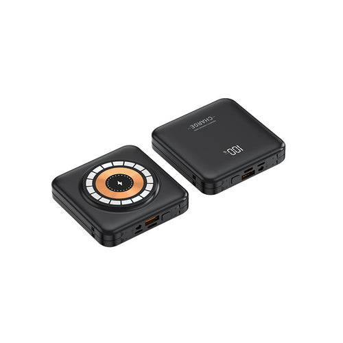 Compact power bank with integrated charging cables Bowlift