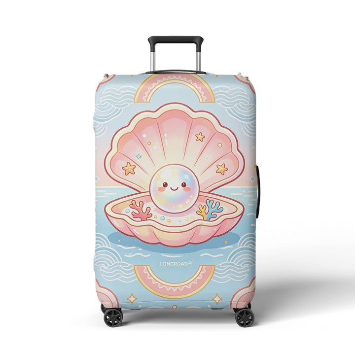 Women's suitcase cover with cheerful Bowlift motif