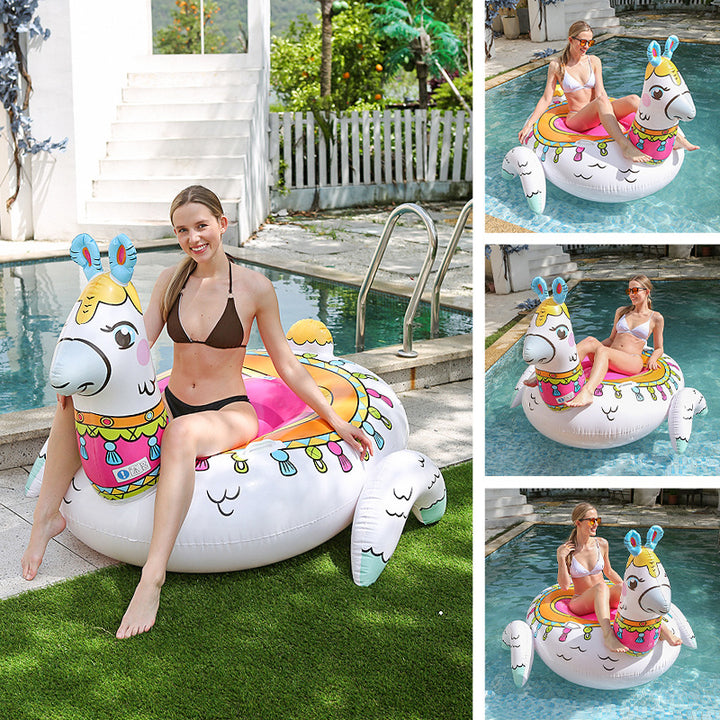 Women Inflatable Llama Swimming Pool with Seating Comfort Bowlift