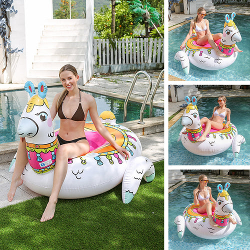 Ladies Inflatable Llama Swimming Pool with Seating Comfort Bowlift